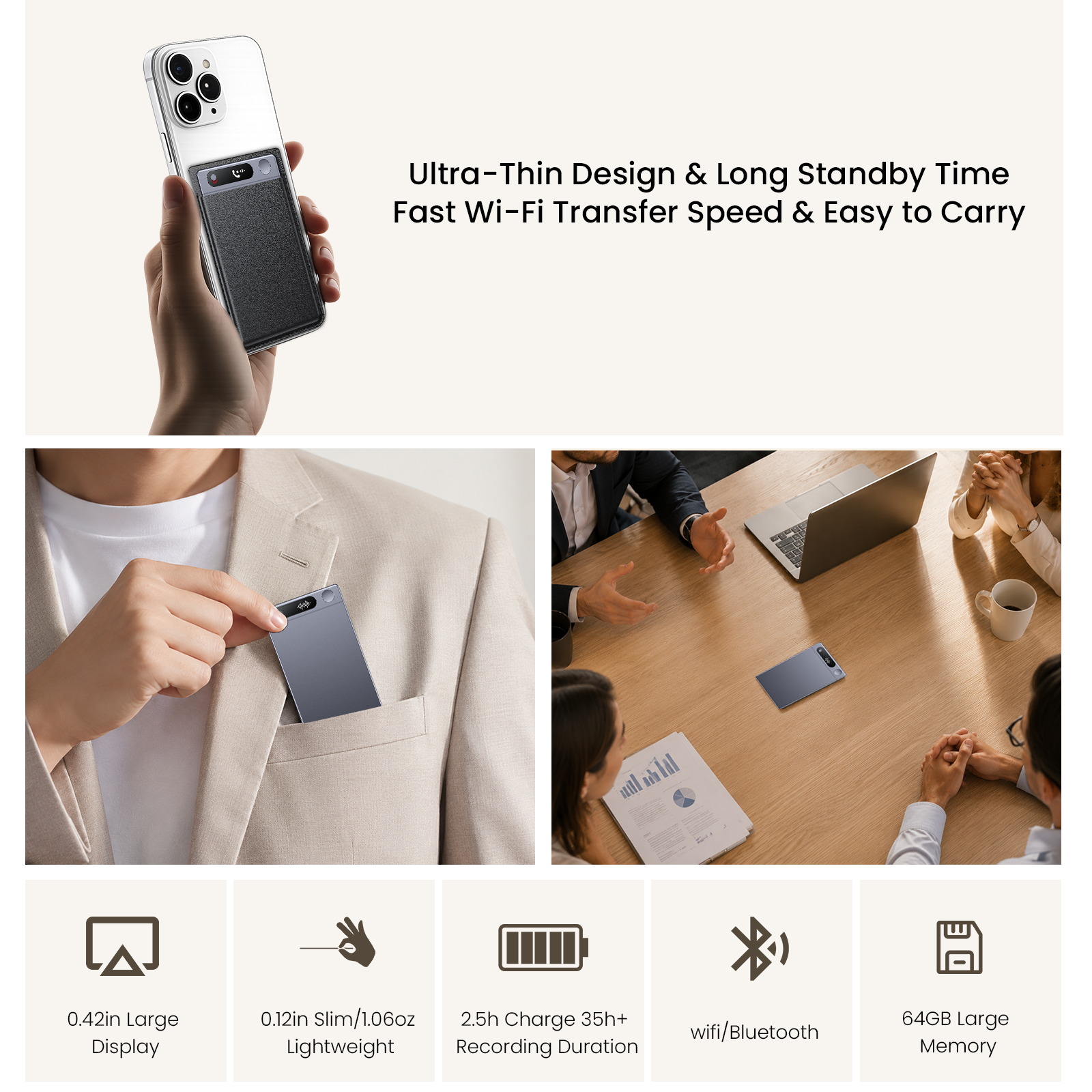 Recolx AI Voice Recorder M1