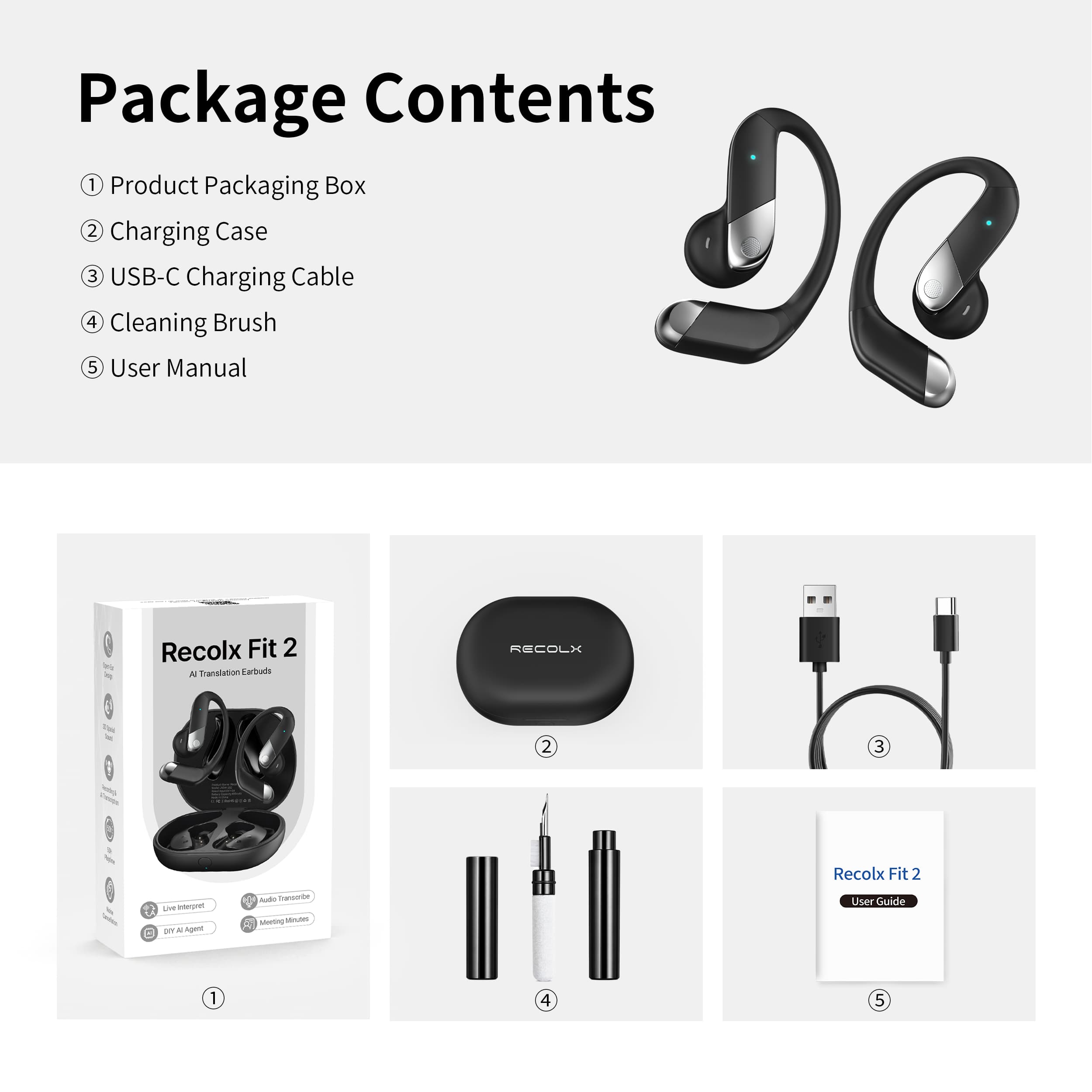Recolx Loop Fit 2 AI Earbuds