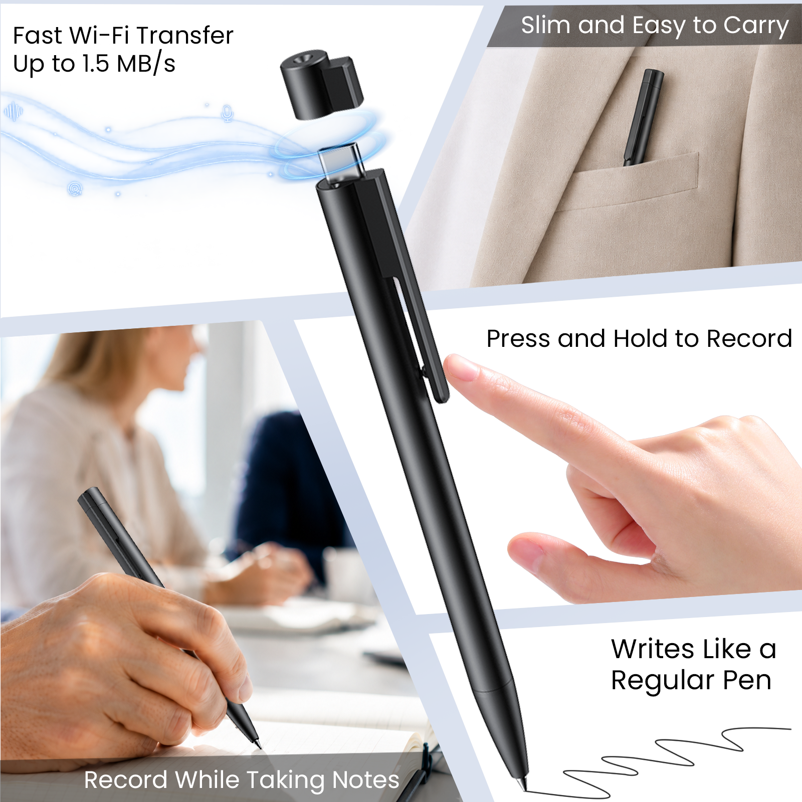 Recolx M-PEN AI Voice Recorder Pen