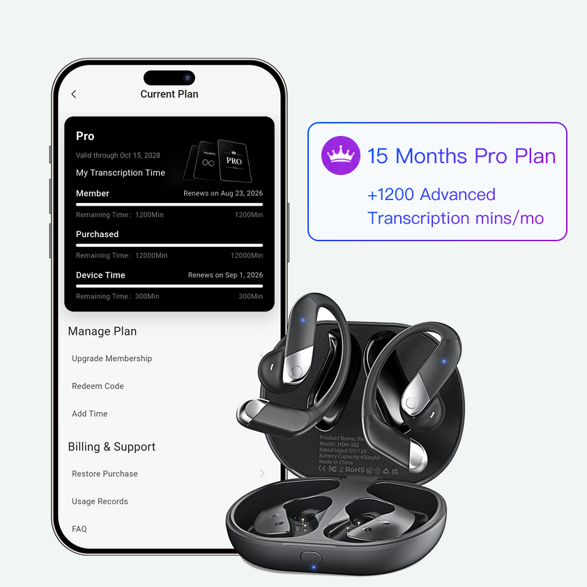 Recolx AI Earbuds Fit 2 & AI Annual Pro Plan